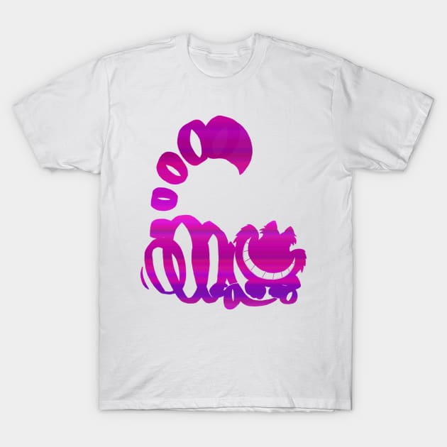 Cheshire Cat Ombre Silhouette T-Shirt by ijsw